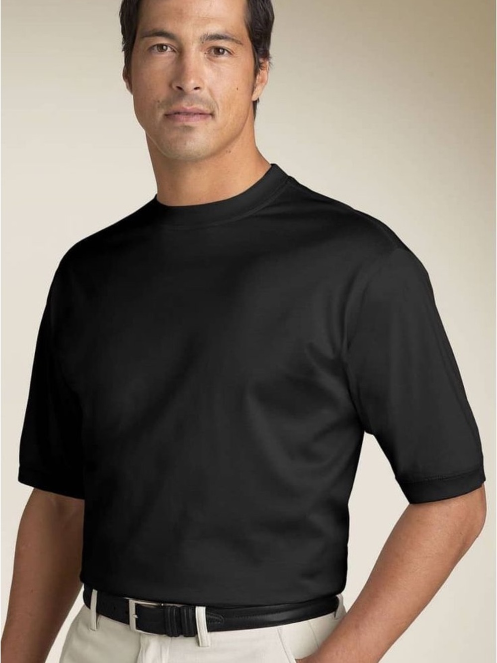 NWOT Tricots St. Raphael Mercerized Cotton Tee Size XXL Black Minimalism